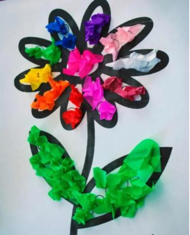 Tissue Paper Flower Art