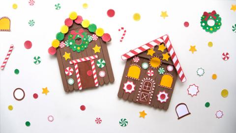 Popsicle Stick Gingerbread House