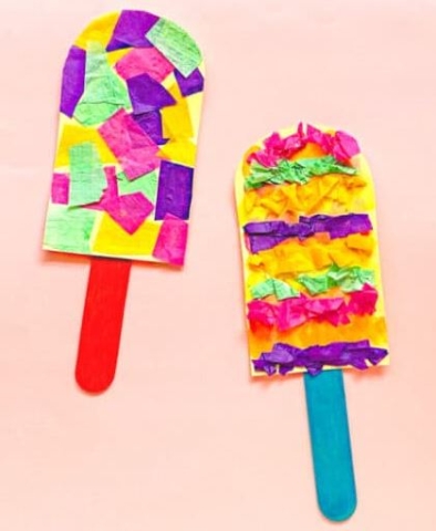 Tissue Paper Popsicles