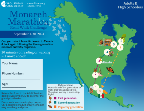 Monarch Marathon Read Walk Challenge