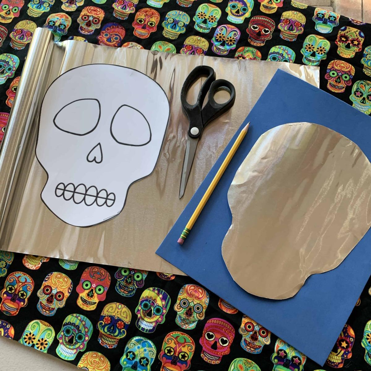 Picture of tin mask for Dia de los Muertos