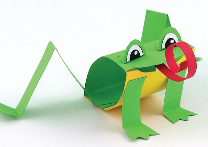 Paper Craft Green Tree Frog